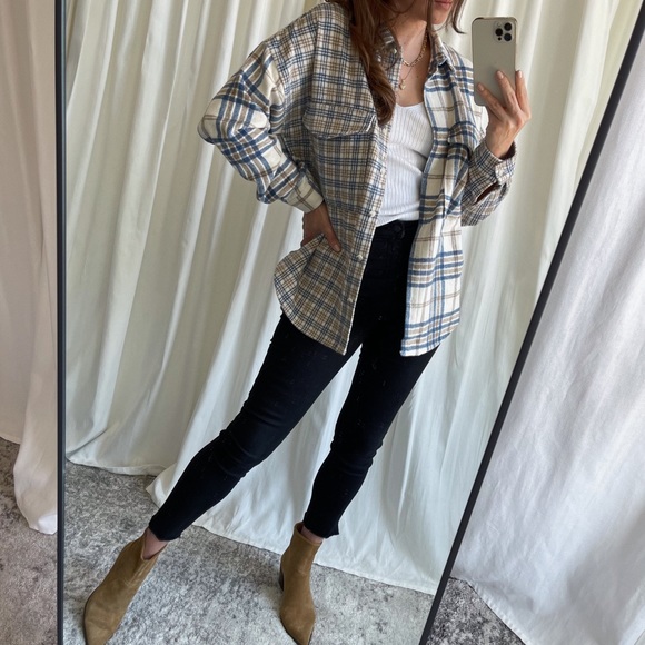 Plaid Button Down Shirt  — Multi - Picture 7 of 8